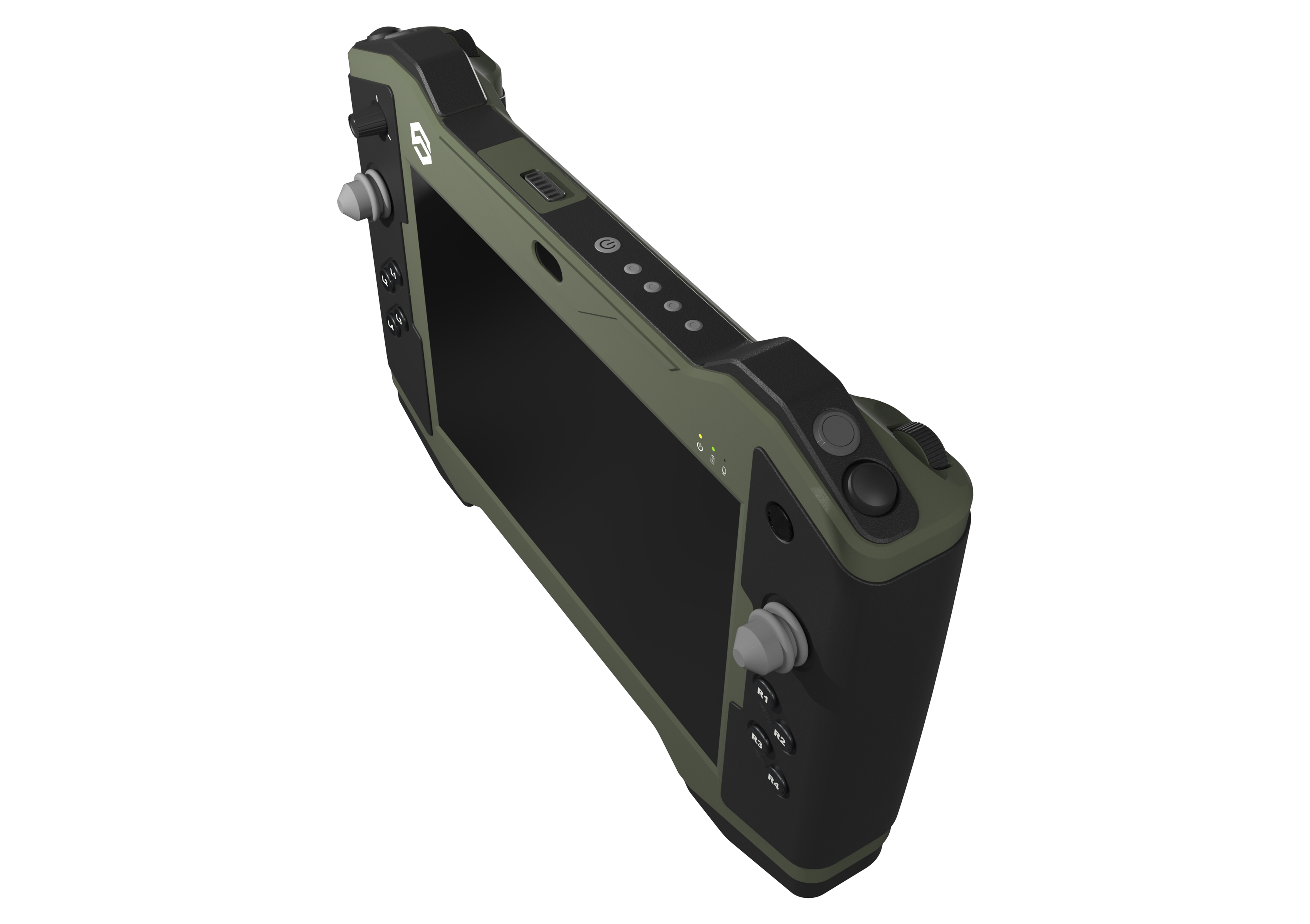 The top of the control terminal contains functions such as custom buttons and navigation interfaces for easy operation.