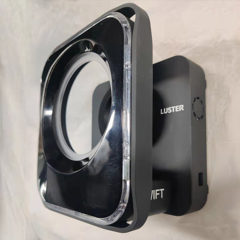 > The whole machine is mainly black with aluminum oxide, and the panel is inlaid with transparent light guide column.